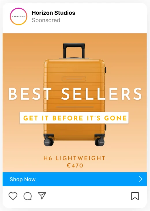 Catalog ad with category callout overlay