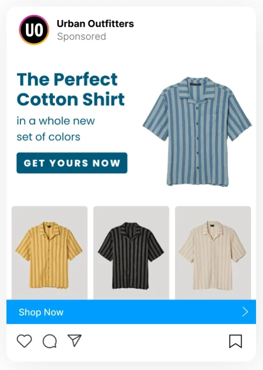 Catalog ad showing multiple product shots